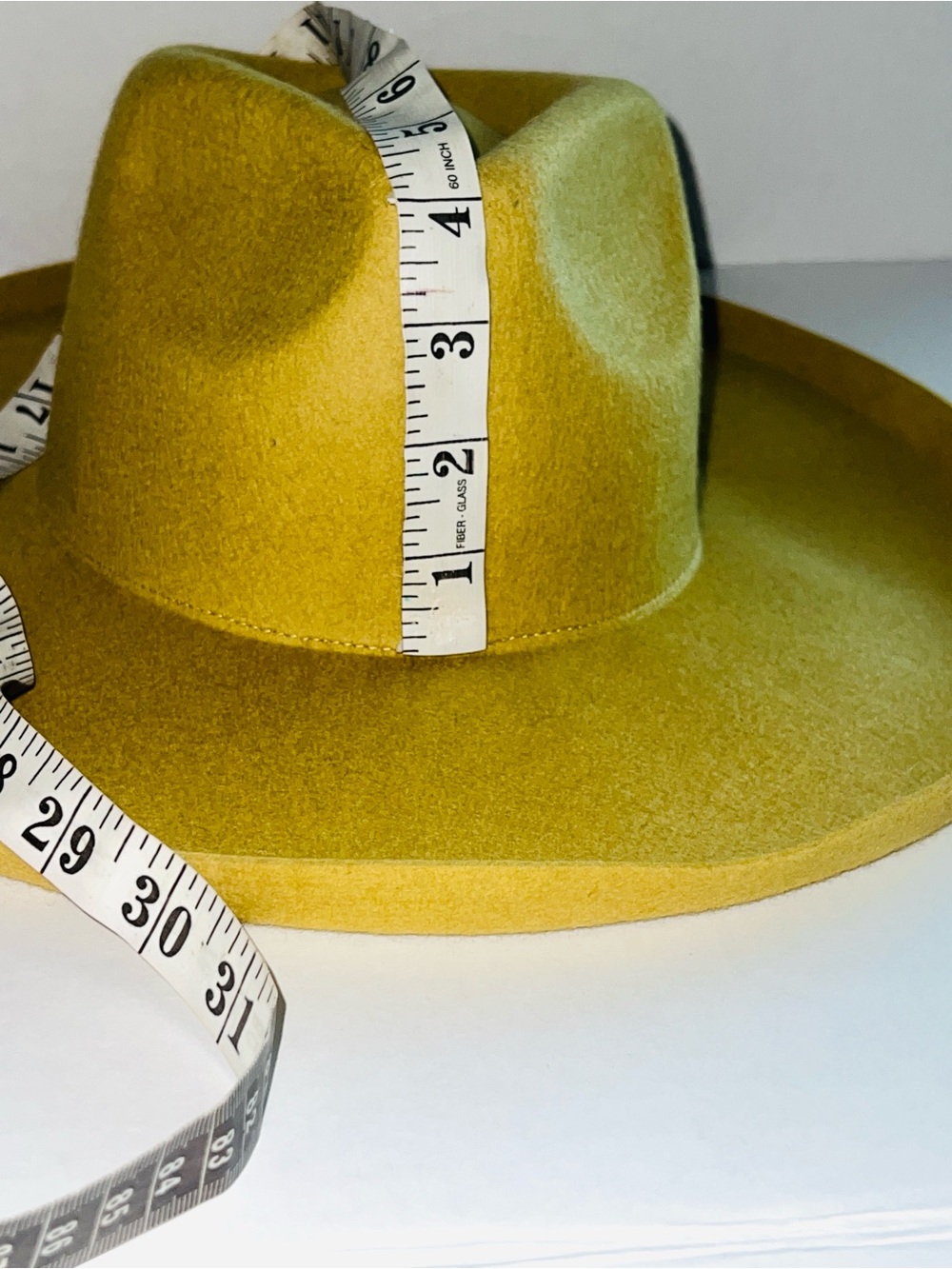 NWT Universal Thread Upturned Wide Brim Felt Fedora Hat Mustard Yellow - Picture 7 of 13